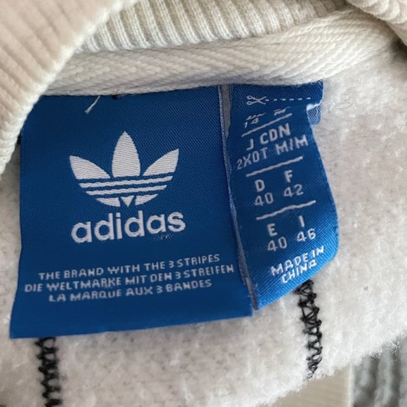 Adidas Cropped Crewneck Sweatshirt Heather Grey M - Picture 4 of 4